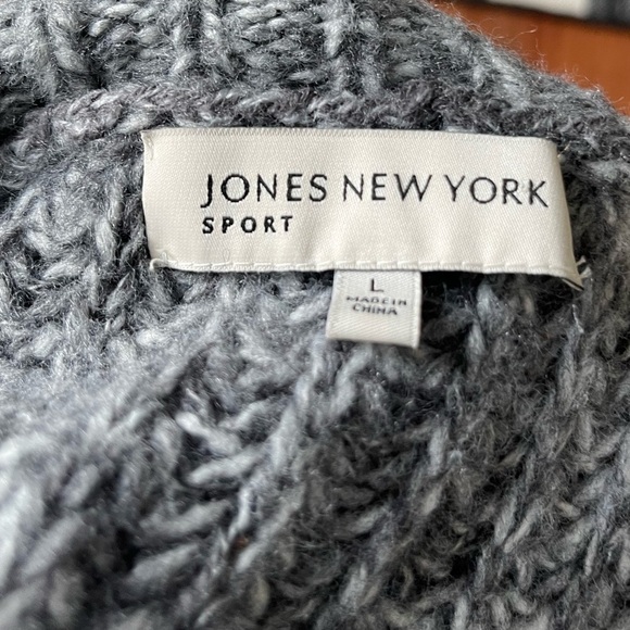 Jones New York Wool Blend Chunky Knit Medium Length Cardigan Sweater Size: L - Picture 5 of 11